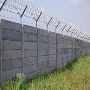 Precast Wall With GI Barbed Wire Fencing in Chennai
